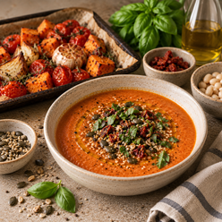 Roasted Tomato & White Bean Soup